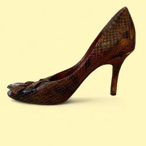 Garolini red snakeskin heels